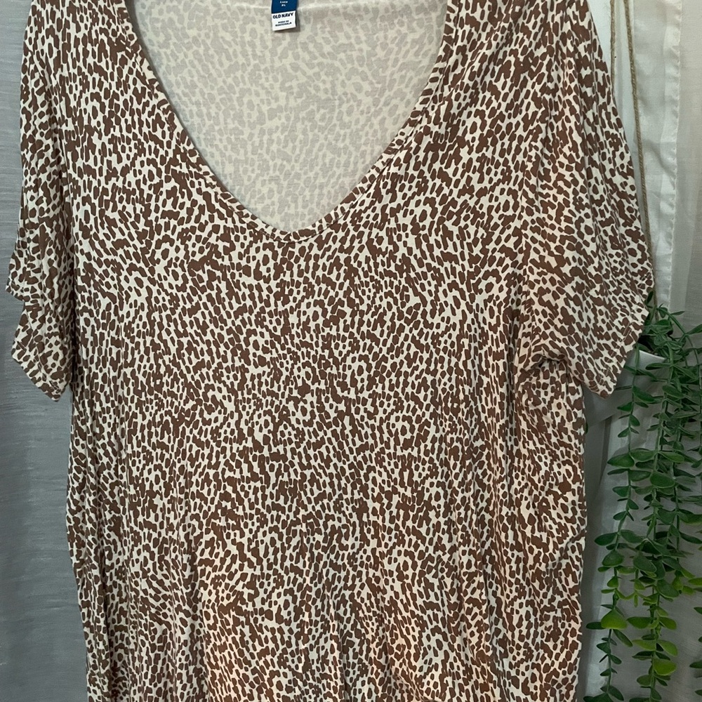 Old Navy Luxe Tee  Leopard Print